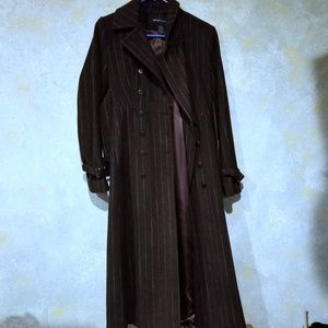 MODA International Wool Blend Trench Coat sz 2
